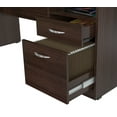 thumbnail image 2 of Espresso Finish Wood Curved Top Writing Desk, 2 of 6
