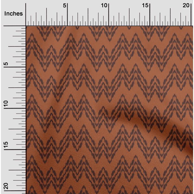 oneOone Cotton Poplin Fabric Chevron Ikat Decor Fabric Printed BTY 56 Inch Wide