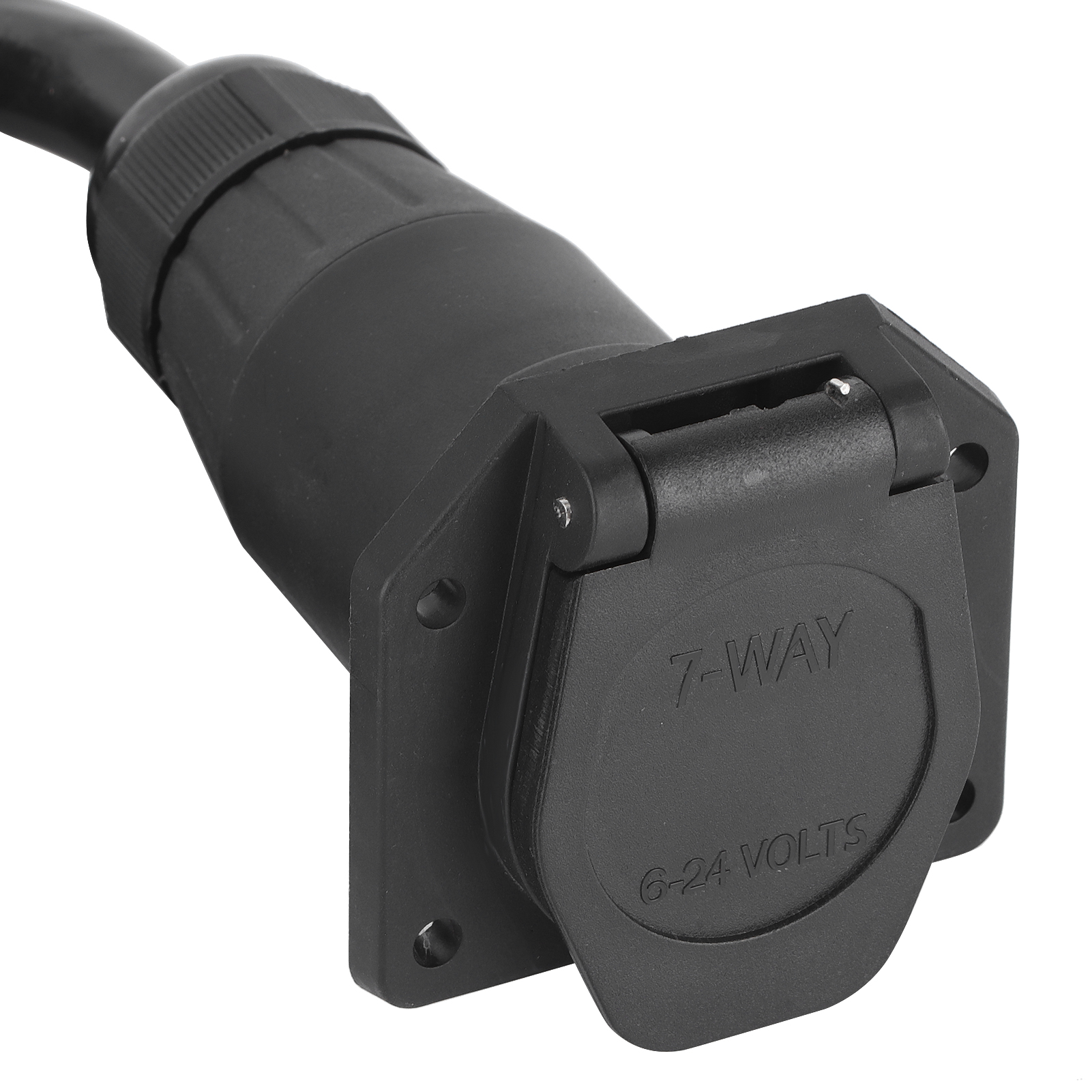 LHCER Trailer Extension Cord 7 Way 3ft Double Prong Male Plug Connector