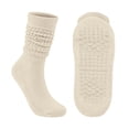 thumbnail image 3 of CNEJRHG Mid‑Calf Slouch Stacked Socks for Women Men Thermal Socks Winter Warm Cozy Elastic Ribbed Cuffs Yoga Fitness Crew Socks Beige, 3 of 3