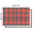 thumbnail image 6 of Red Black White Checkerboard Checkered Pattern Summer Placemats Table Placemats Set Of 4-Linen Kitchen Washable Placemats Table Mats 11.8"x17.7" Non-Slip Heat Resistant, 6 of 6