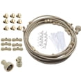 thumbnail image 1 of Kit de enfriamiento de niebla de rociador de agua para patio Misters Adaptador de latón Enfriador Línea de nebulización Kit de sistema de enfriamiento Beige 6m 45Piezas Macarena Línea de nebulización de ventilador, 1 of 8