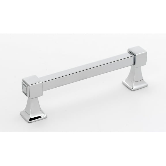 Alno A985-4 Cube 4" Center To Center Modern Industrial Square Solid Brass Cabinet Handle /