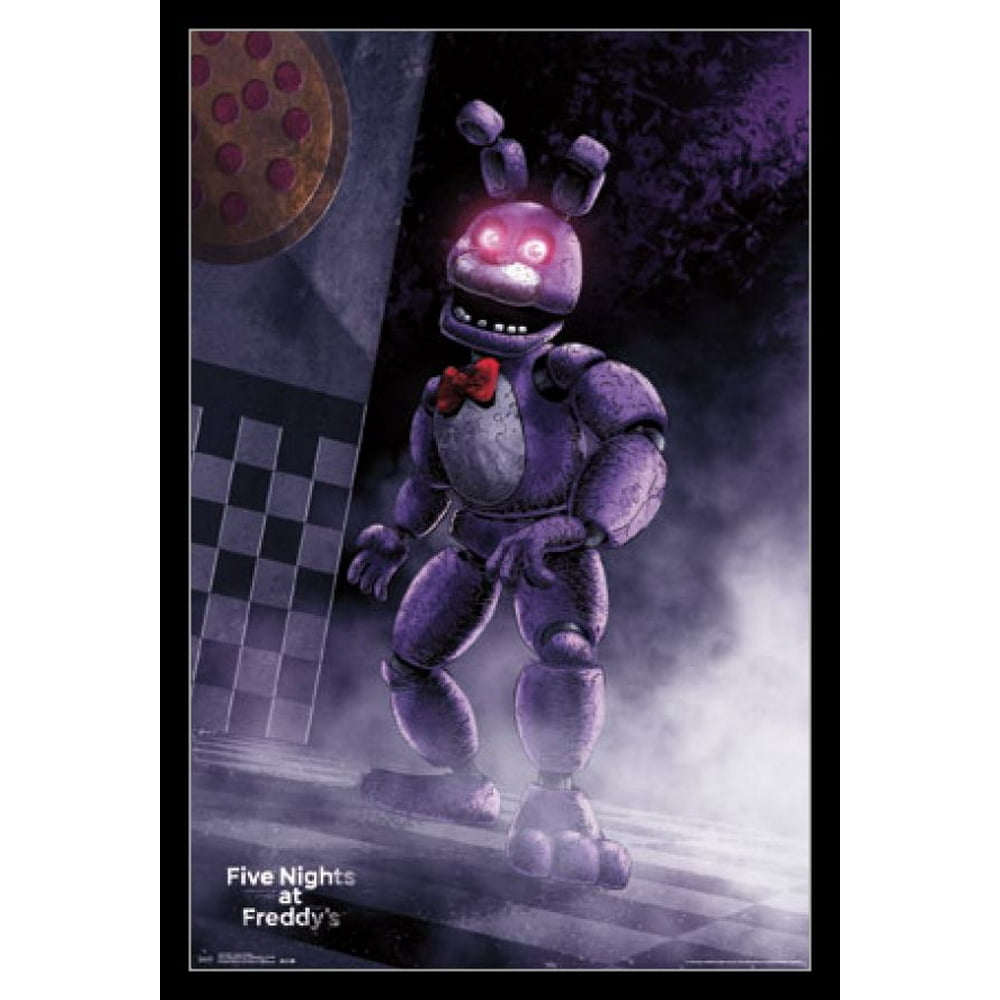 Five Nights At Freddys Classic Bonnie Laminated And Framed Poster 