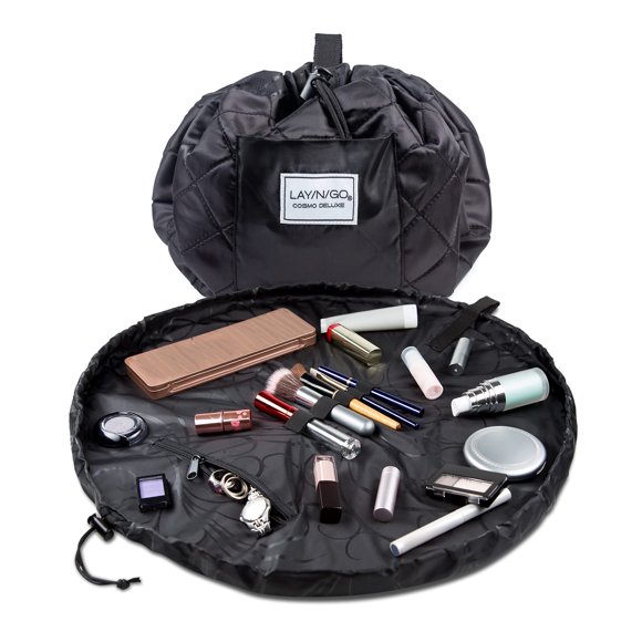 Organizador de bolsas de cosméticos y maquillaje Lay-n-Go Cosmo Deluxe Black