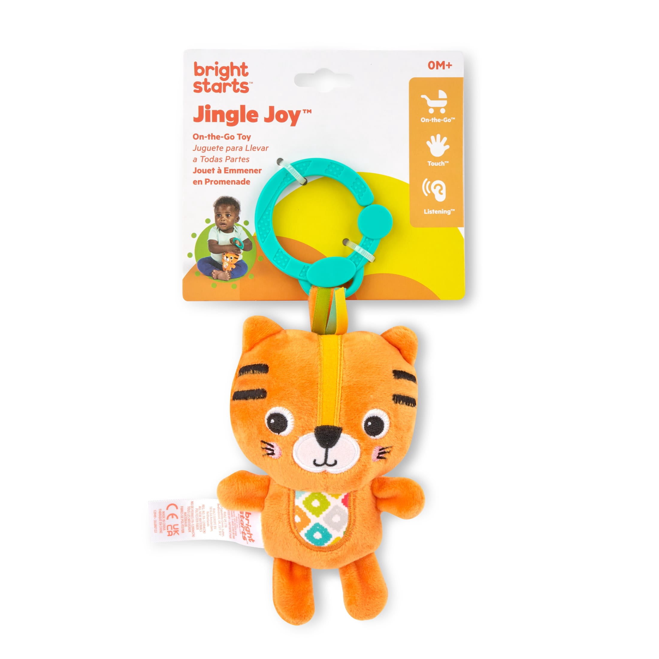 Jingle Joy Reach & Rattle Baby Toy for Stroller - Tiger - Unisex, Newborn +
