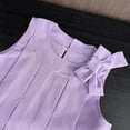 thumbnail image 4 of HCNTES Girl's 2 Piece Outfits Boho Floral Crochet Ruffled Sleeveless Cami Top and Wide Leg Pants(Purple,6-7 Years), 4 of 8