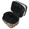 thumbnail image 4 of Bolsa De Almacenamiento De Cosméticos, Bolsa De Cosméticos De Doble Capa, Diseño De Estampado De Leopardo, Doble Capa, Fácil Limpieza Para Almacenamiento De Cosméticos, 4 of 7