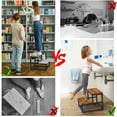 thumbnail image 6 of 2 Step Stool for Adults Kids, Heavy Duty Sturdy Steel Frame with Wooden Steps, Bedside Foot Stool with 500lbs Load Capacity, Non-Slip Step Stool for High Bed, Kitchen, RV Step - Rustic Brown, 6 of 8