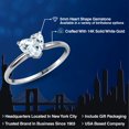 thumbnail image 2 of Gem Stone King 14K White Gold Sky Blue Aquamarine Solitaire Engagement Ring for Women | 0.42 Cttw | Heart Shape 5MM | Gemstone March Birthstone | Size 6, 2 of 6