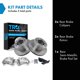 thumbnail image 2 of Kit de frenos traseros TRQ semimetálico ventilado para Dodge Ram 3500, 2 of 8