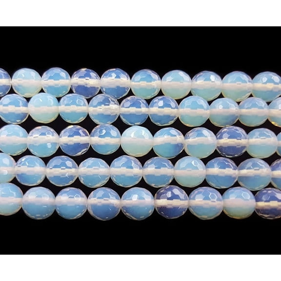 4mm 15.5 Inches Opalite Faceted Round Beads Genuine Gemstone Natural Jewelry Making