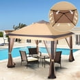 thumbnail image 7 of Pamapic 11x11 Bronze Outdoor Gazebo Patios Canopy, 7 of 7