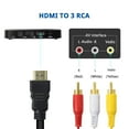 thumbnail image 2 of Cable Adaptador HDMI Macho a 3 RCA Macho 1080P Video Audio AV, HDMI Se Convierte en Cable Adaptador Compuesto S-Video RCA para TV HDTV DVD, 2 of 7