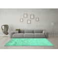 thumbnail image 3 of Ahgly Company Indoor Rectangle Abstract Turquoise Blue Contemporary Area Rugs, 2' x 3', 3 of 4