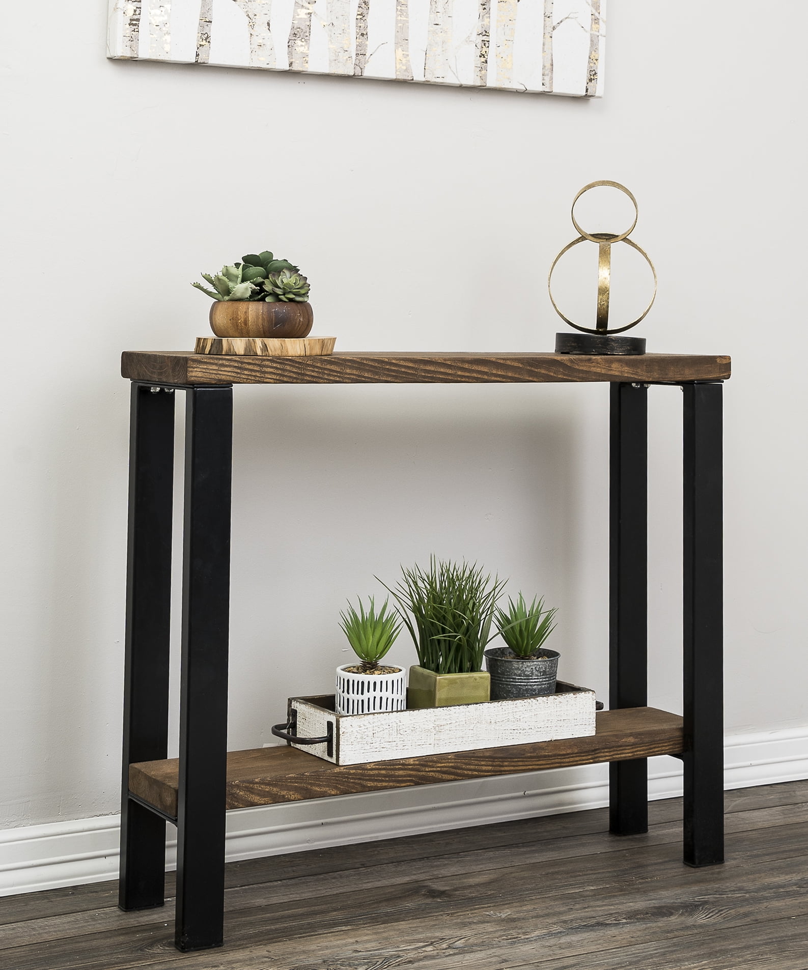 Rustic Mod Small Console Table