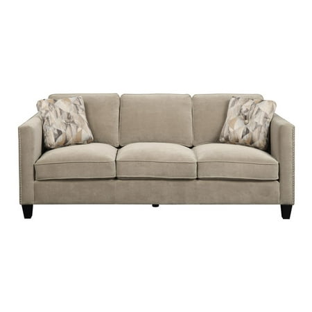 Emerald Home Focus Granite 85 Sofa With Pillows Easy Clean