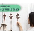 thumbnail image 3 of Comfify Decorative Cast Iron Wall Hooks, Set of 3 – Copper & Black Farmhouse French Country Coat Hooks, 3 of 7