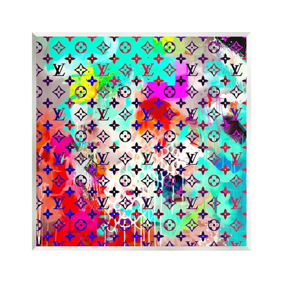 Stupell Industries Urban Glam Logo Pattern Abstract Painting Unframed Art Print Wall Art, 12 x 12