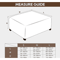 thumbnail image 7 of XUELC Stretch Square Ottoman Slipcover  Jacquard Knit, Washable, Elastic Bottom, Furniture Protector, 7 of 7