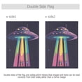 thumbnail image 4 of Yayeee Garden Flag 12" x 18" Double Sided Outdoor Yard Lawn Holiday Decorations, Purple UFO, 4 of 6