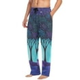 thumbnail image 2 of FORMRS Mens Pajama Pants with Pockets Sleepwear Lounge Bottoms Sizes S-2XL, Purple Moonlight Forest, 2 of 7