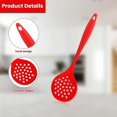 thumbnail image 2 of Silicone Skimmer Spoon Heat Resistant BPA Free Soup Strainer Slotted Spoon Kitchen Cooking Scoop Ladle for Filter Vegetable, Pasta and More (Red), 2 of 4