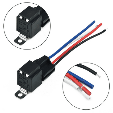 High Quality 12V Relay 4 pin with Socket Base/Wires/Fuse Included 30A Amp SPST