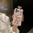 thumbnail image 5 of BINUFF Rhinestone Perfume Bottle Phone Case with Rose Bud TPU Protective Cover and Lanyard for iPhone 11/12/13/14/15 Pro Max, 5 of 7