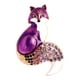 thumbnail image 1 of Broche de zorro esmaltado Zulema con Alfileres de broche púrpura, 1 of 8