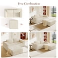 thumbnail image 5 of Vesgantti 80" L-Shaped Modular Sectional Sofa, Corduroy Cloud Couch with Deep Seat & Spring Support, 2-3 Seat Boneless Couch with Ottoman, No Assembly Required, Ideal for Small Spaces, Beige, 5 of 9