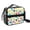 Dog Paw Print White Pattern-1, variant on Corgi and Text Blue Pattern Bento School Insulated Lunch Bag Box with Shoulder Strap and Bottle Holder, 11" X 9.5" X 3.5"