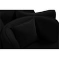 thumbnail image 5 of Pemberly Row Contemporary Velvet Black Roundabout Sofa with Iron Legs in Black, 5 of 7