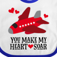 thumbnail image 4 of Inktastic Valentines Day Airplane Hearts Boys or Girls Baby Bib, 4 of 4