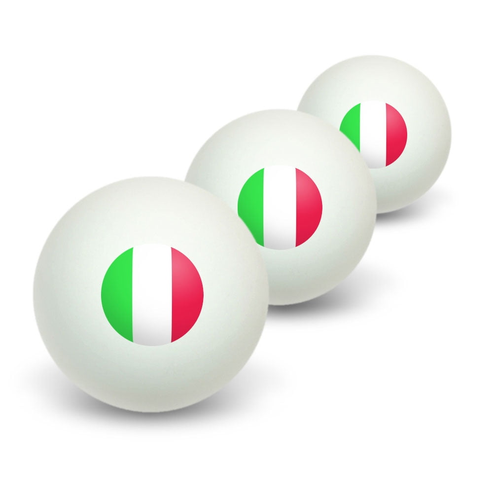 Italy Italian Flag Novelty Table Tennis Ping Pong Ball 3 Pack