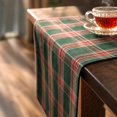 thumbnail image 6 of GOFLIC Red Green Tartan Plaid Christmas Table Runner, Farmhouse Checkered Holiday Tablecloth for Dining Table, Coffee Table, Restaurant Xmas & Thanksgiving Party Decor, 6 of 7