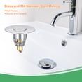 thumbnail image 5 of Uxcell Bathroom Sink Stopper for 1.06"-1.61" 50x27mm Stainless Steel Sink Plug Anti-Backflow Sink Filter, 5 of 6