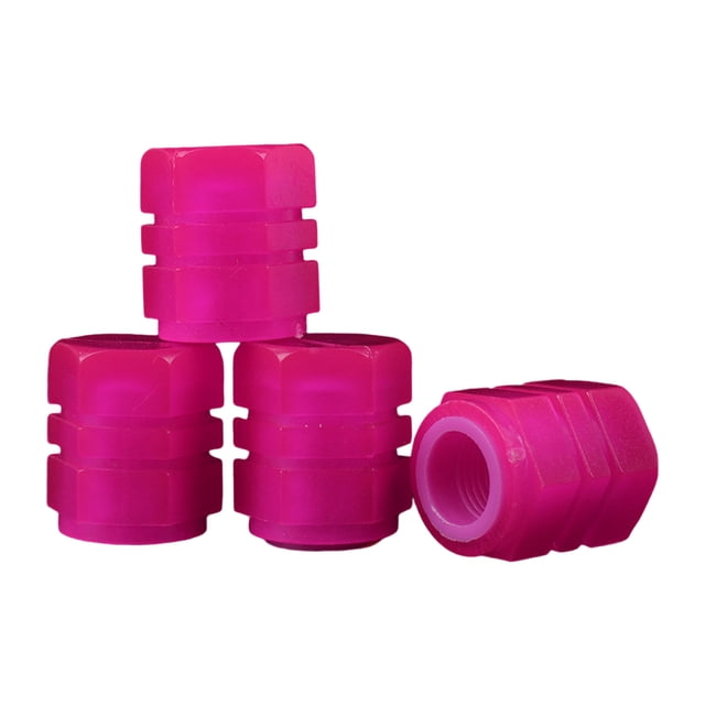 4PCS Glow-in-Dark Tire Nozzle Caps, ABS Material, Universal Fit for Car Electric Vehicle, Easy Installation Modification Parts