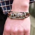 thumbnail image 2 of Multilayer Leather Tibetan Silver Male Bracelet Parataxis Dragon Men Accessoires, 2 of 6
