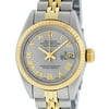 Rolex Pre-Owned Women's Datejust S/Steel & 18K Yellow Gold Mop String Diamond Dial Diamond Bezel Jubilee Watch