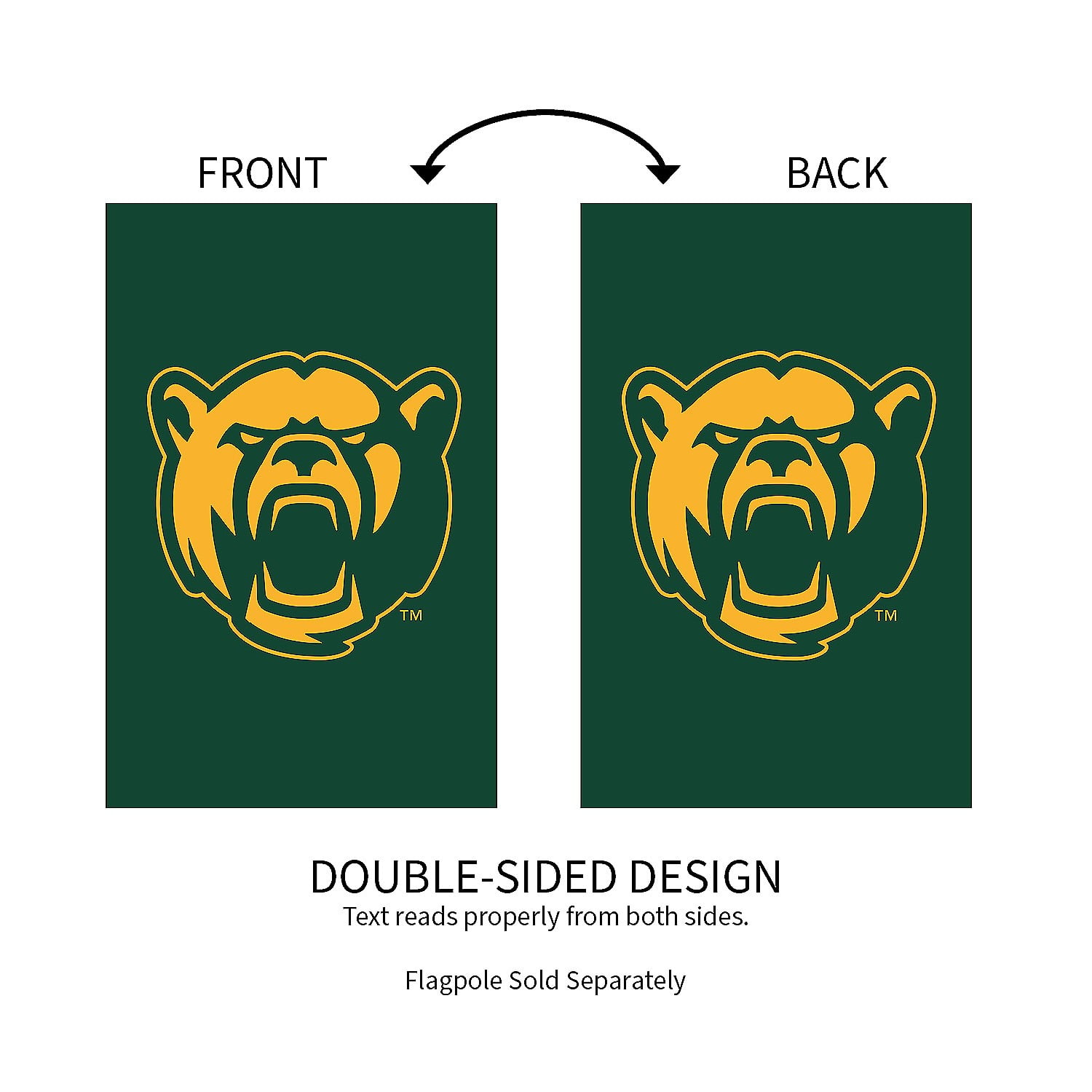 WinCraft NCAA Baylor Bears 12.5 X 18 Inch 2-Sided Garden Flag - View #9