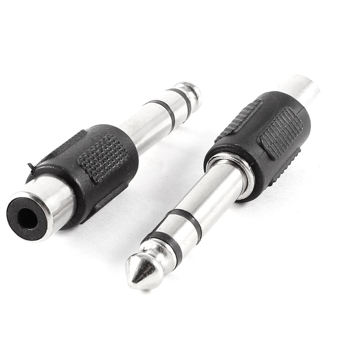 2pcs Mono Plug 6.5mm Male To 2 RCA Female Audio Jack Converter Adapter