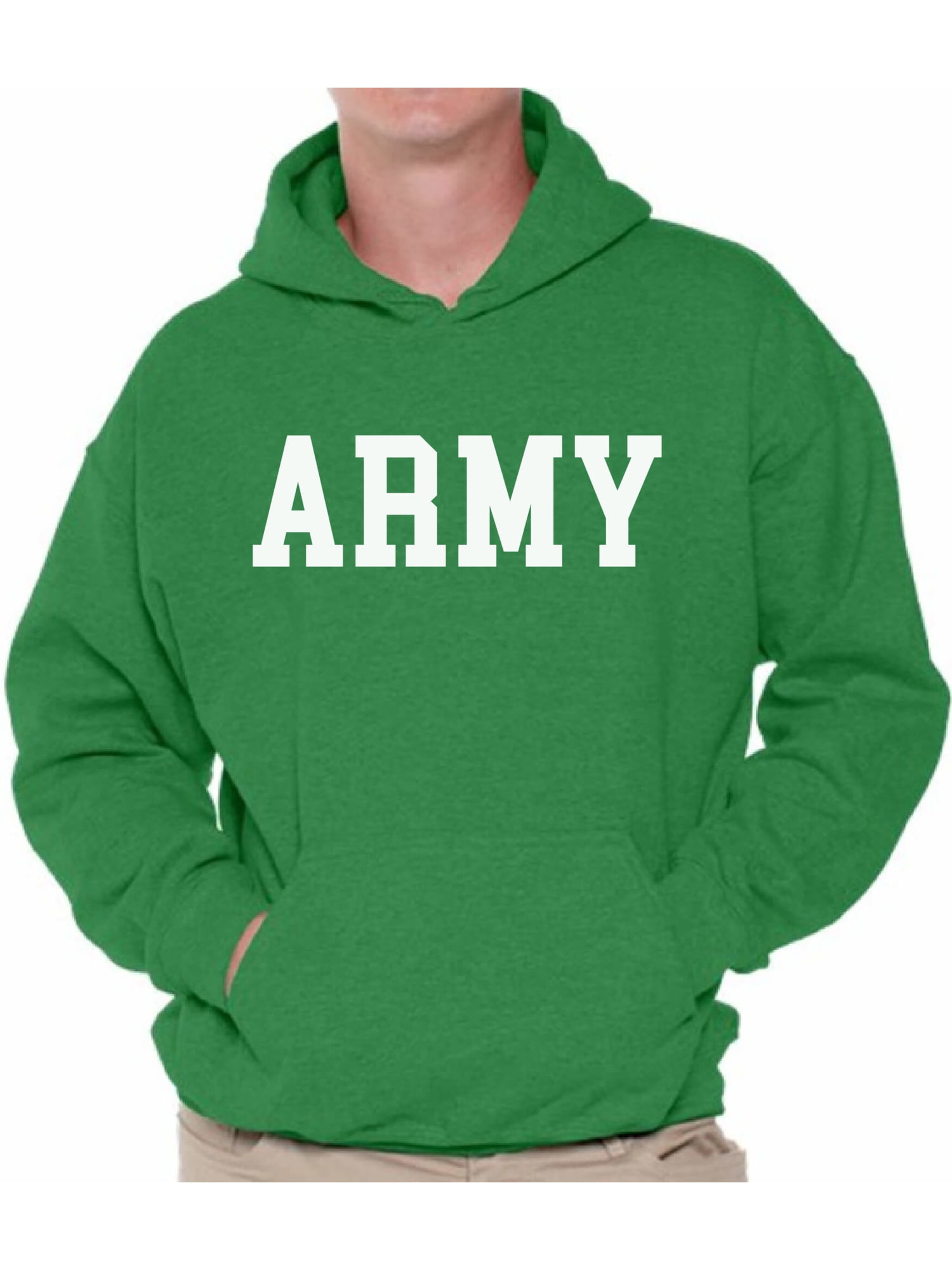 Awkward Styles Awkward Styles Men's Army Hooded Sweatshirt Military