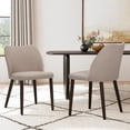 thumbnail image 4 of Sillas de comedor COLAMY tapizadas, juego de 4 patas de tela y madera, 4 of 5