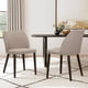 thumbnail image 4 of Sillas de comedor COLAMY tapizadas, juego de 4 patas de tela y madera, 4 of 5