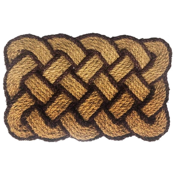 Rope Natural/Brown 22 in. x 36 in. Coir Door Mat