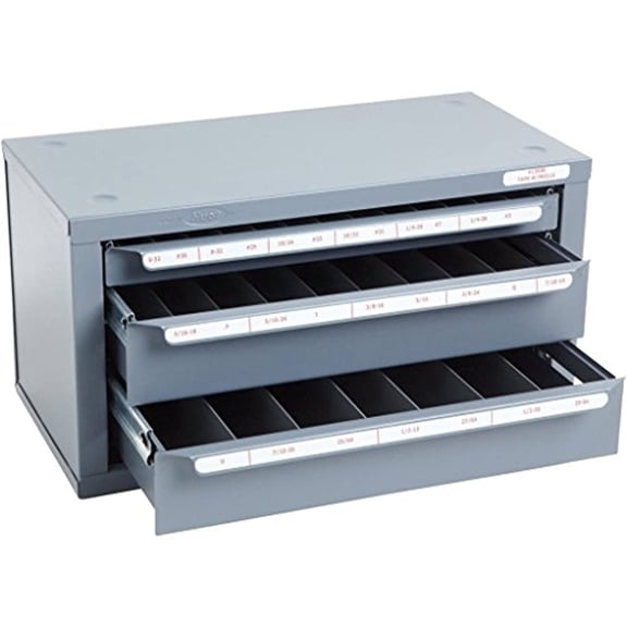 HUOT #13590 6-32 to 1/2-20 TAP and Drill Dispenser Organizer Cabinet