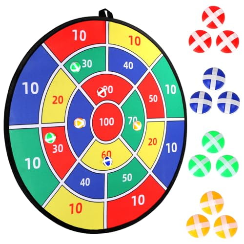 Stocking Stuffers for Kids Boys Daughter Son Birthday 29" Large Dart Board for Kids,Double-Sided Kids Dart Board with Sticky Balls,Indoor Sports & Outdoors Fun Party Play Games Toys
