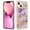 F, variant on Feishell Case for Apple iPhone 14 6.1 inch,Fashion Flower Pattern Flexible Silicone Shockproof Cover for Women Girls Slim Transparent Phone Case Support Wireless Charging,F