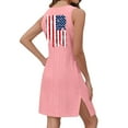 thumbnail image 6 of 4th of July Dress for Women: American Flag Tank Dresses Star Striped Splicing Loose V Neck Sundresses Pink S, 6 of 8